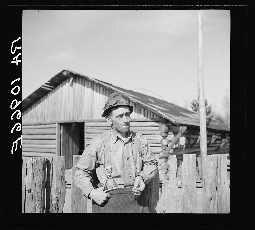 William Sharrard, cut-over farmer near Silk Lake, Michigan by Russell Lee