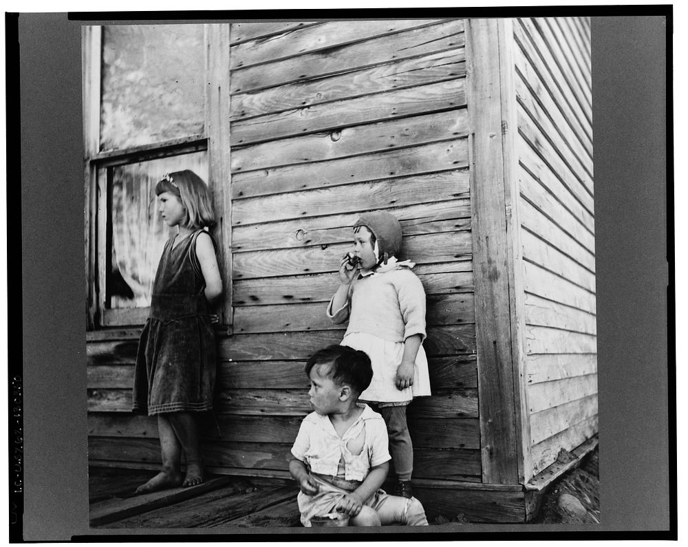 Children at Gibbs City, Michigan by Russell Lee