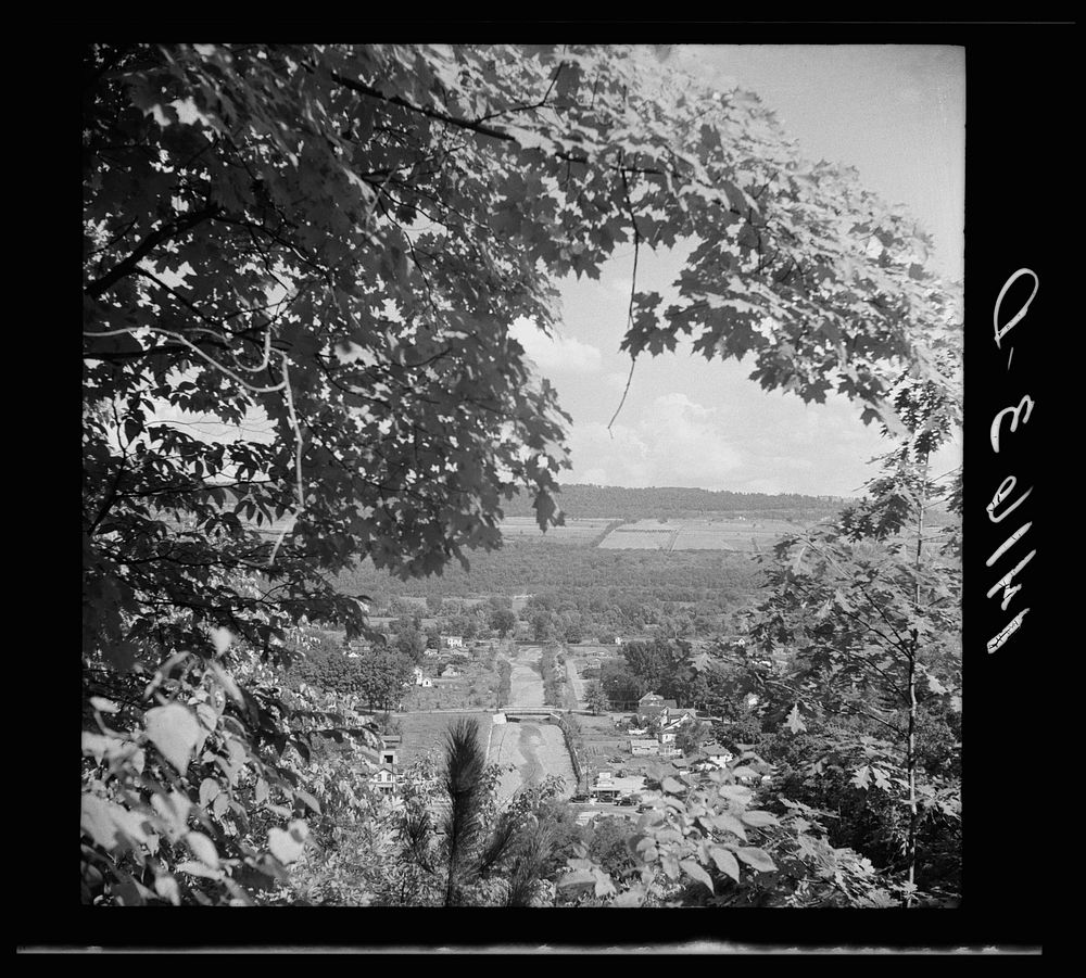 View on top of hill near Watkins Glen, New York. Sourced from the Library of Congress.