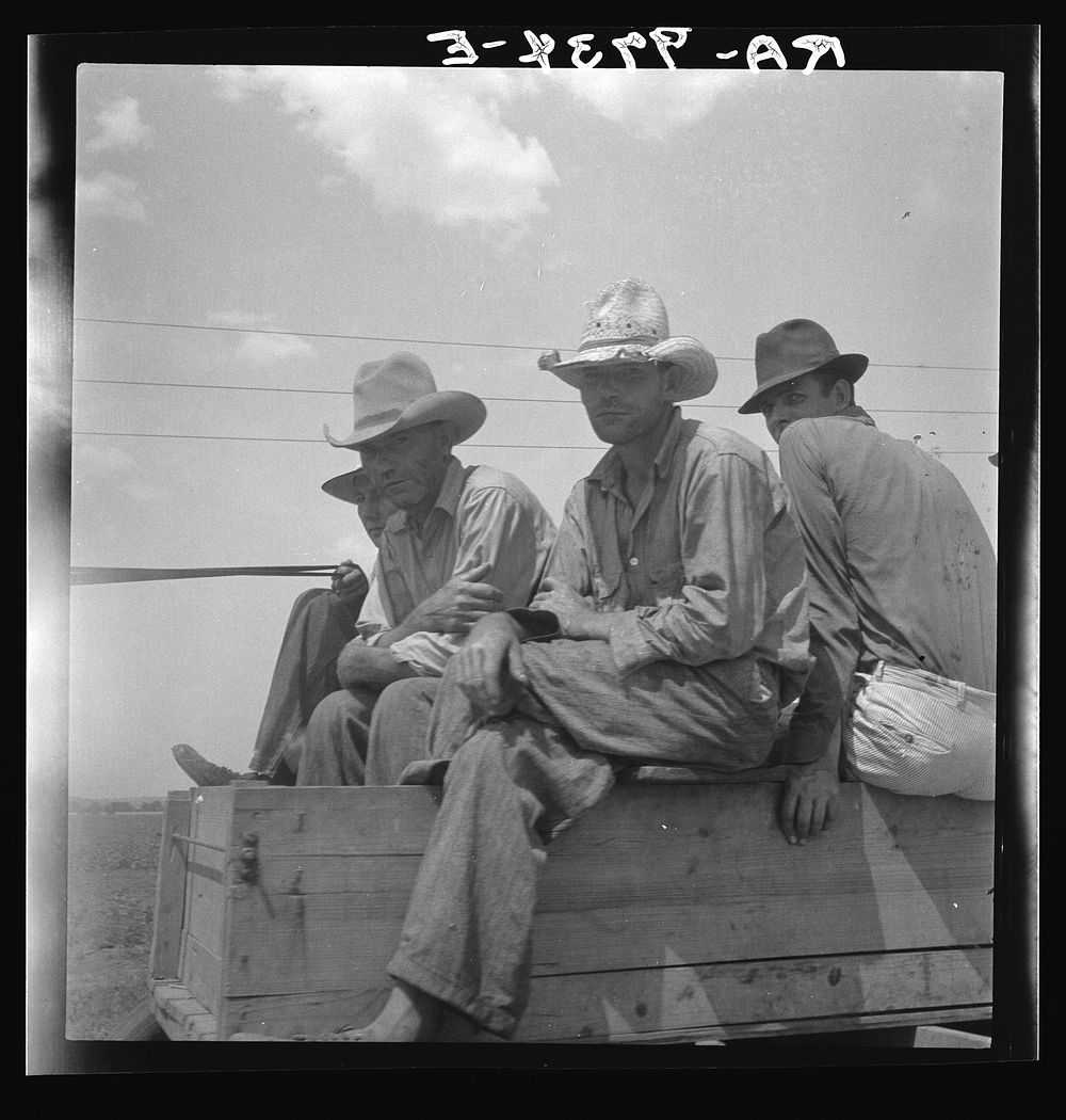 [Untitled photo, possibly related to: Arkansas sharecroppers going home. Near Blytheville, Arkansas]. Sourced from the…