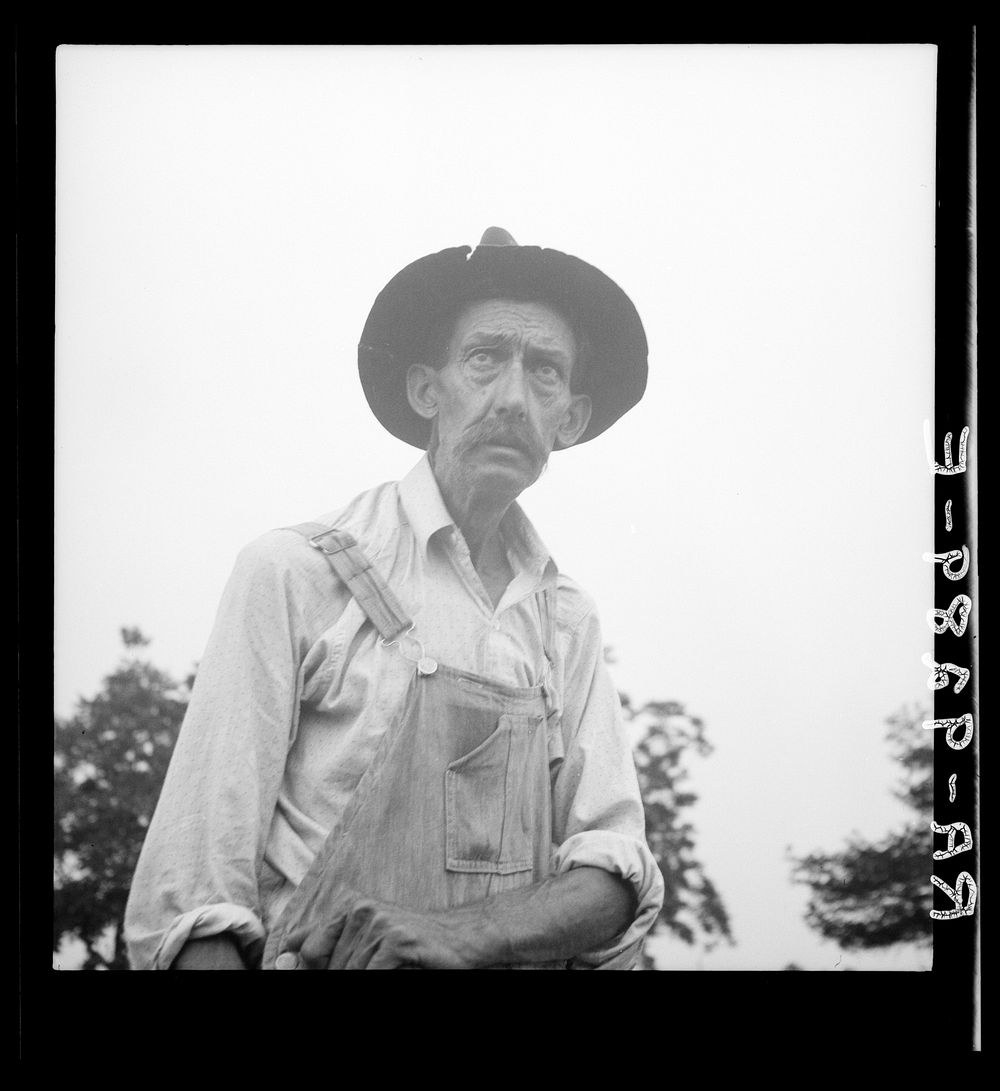 [Untitled photo, possibly related to: Tenant farmer near Thomaston, Georgia, speaking of the drought: "The crop is nigh to…