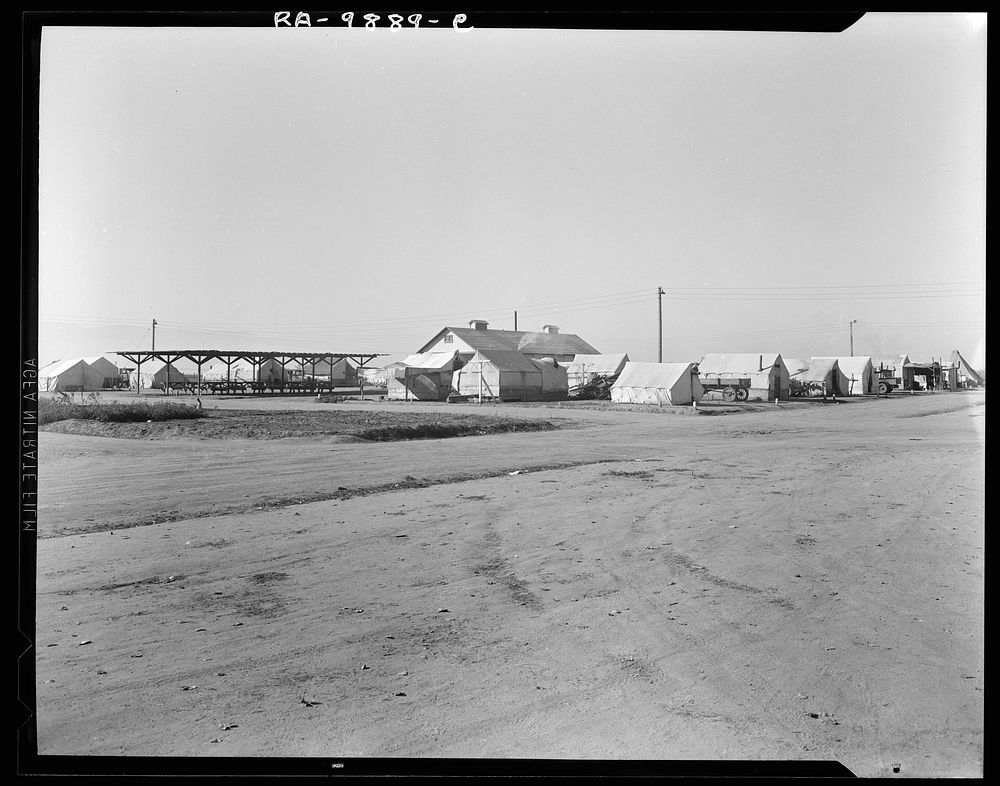 [Untitled photo, possibly related to: View of Kern migrant camp showing one of three sanitary units. California]. Sourced…