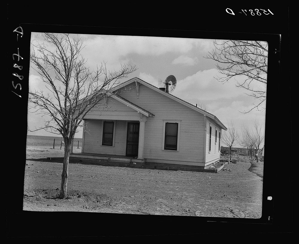 Home of W. Carrick Snodgrass after tenant purchase loan. Floyd County, Texas by Russell Lee