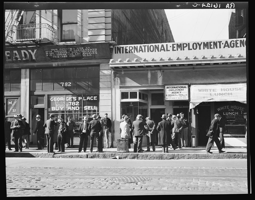 Employment agency. San Francisco. Sourced from the Library of Congress.