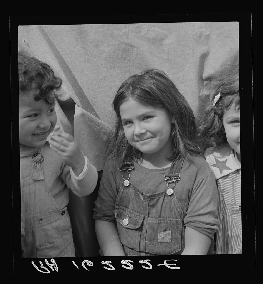 Children of migratory carrot pullers, Mexicans. Imperial Valley, California by Dorothea Lange