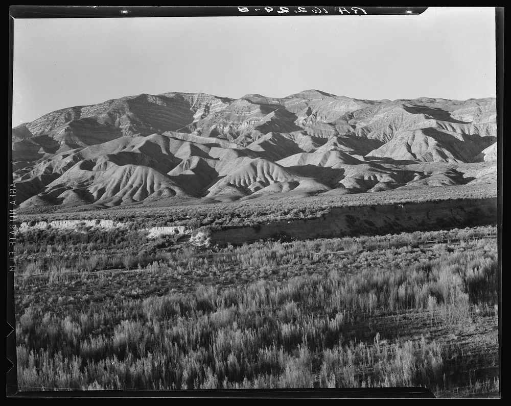 California desert mountains. San Luis Obispo County. Sourced from the Library of Congress.