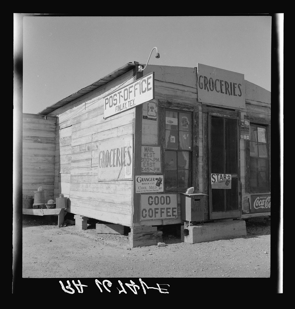 Post office. Finlay, Texas. Sourced from the Library of Congress.