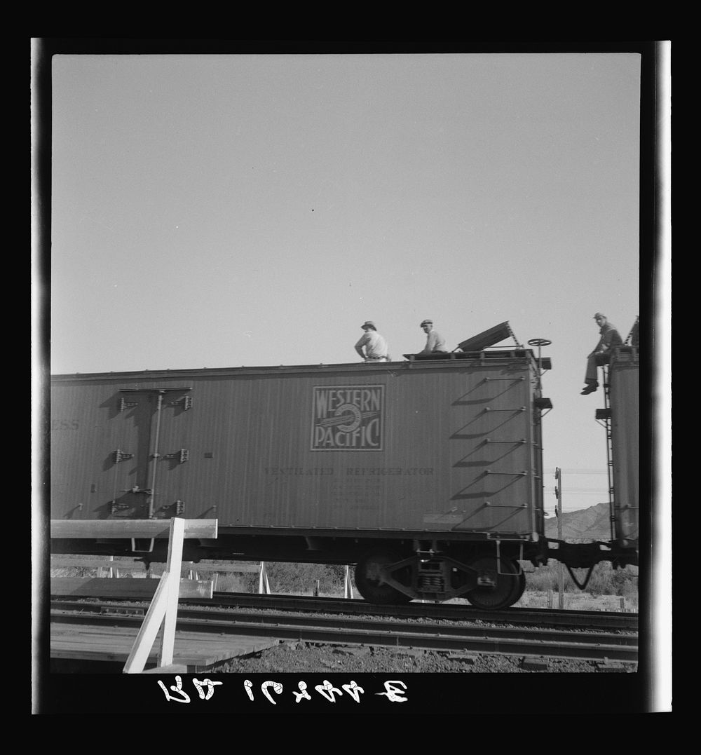 Freight moving east near Odessa, Texas. Sourced from the Library of Congress.