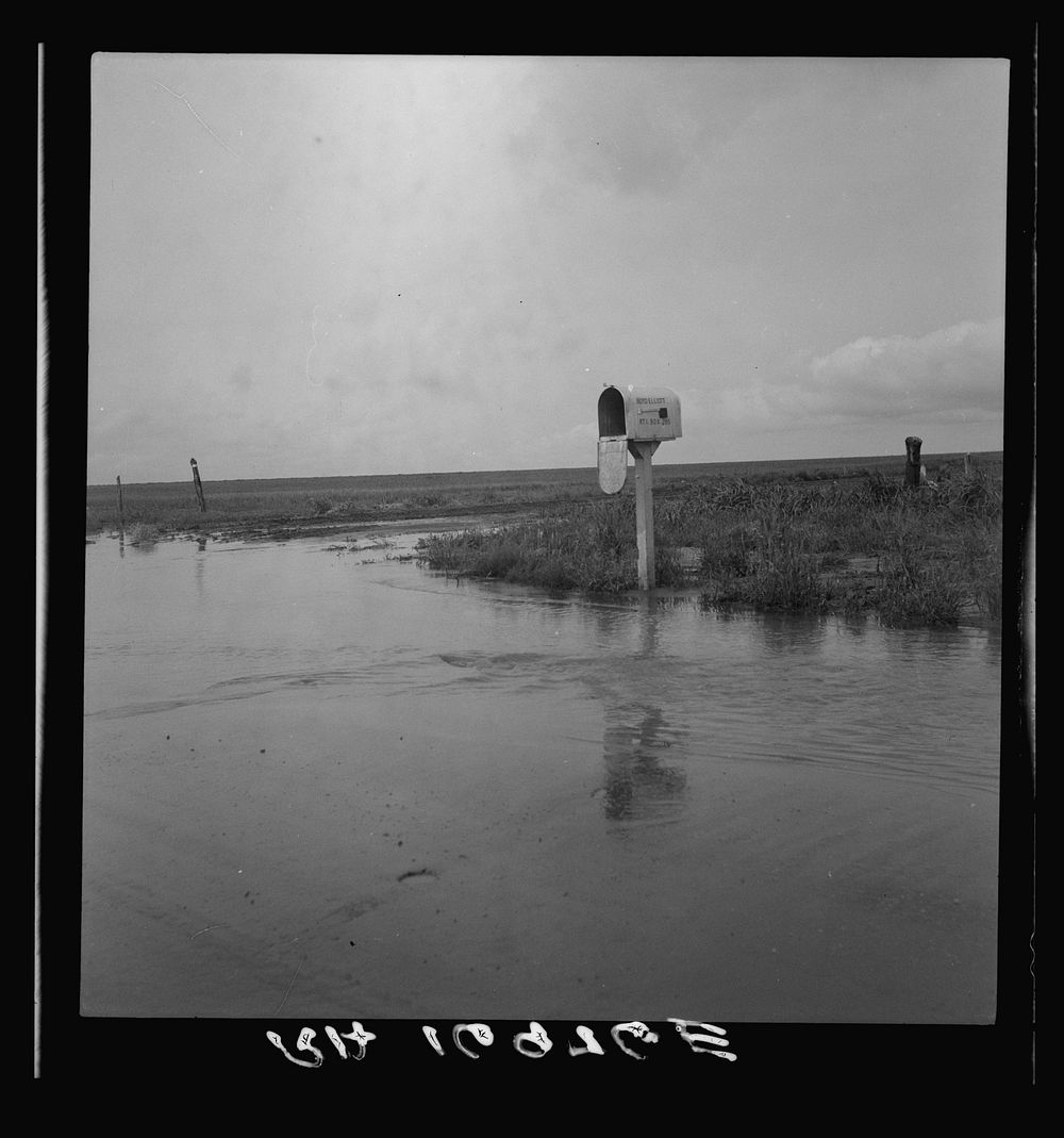 This year (1937) there are floods and heavy rains in the Dust Bowl. Texas. Sourced from the Library of Congress.