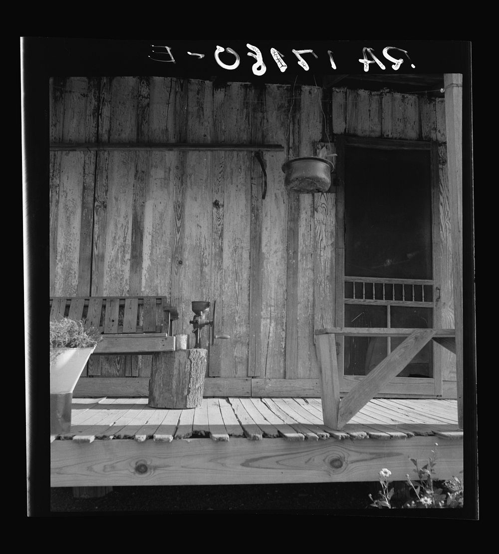 Detail of  sharecropper's porch. Washington County, Mississippi. Sourced from the Library of Congress.