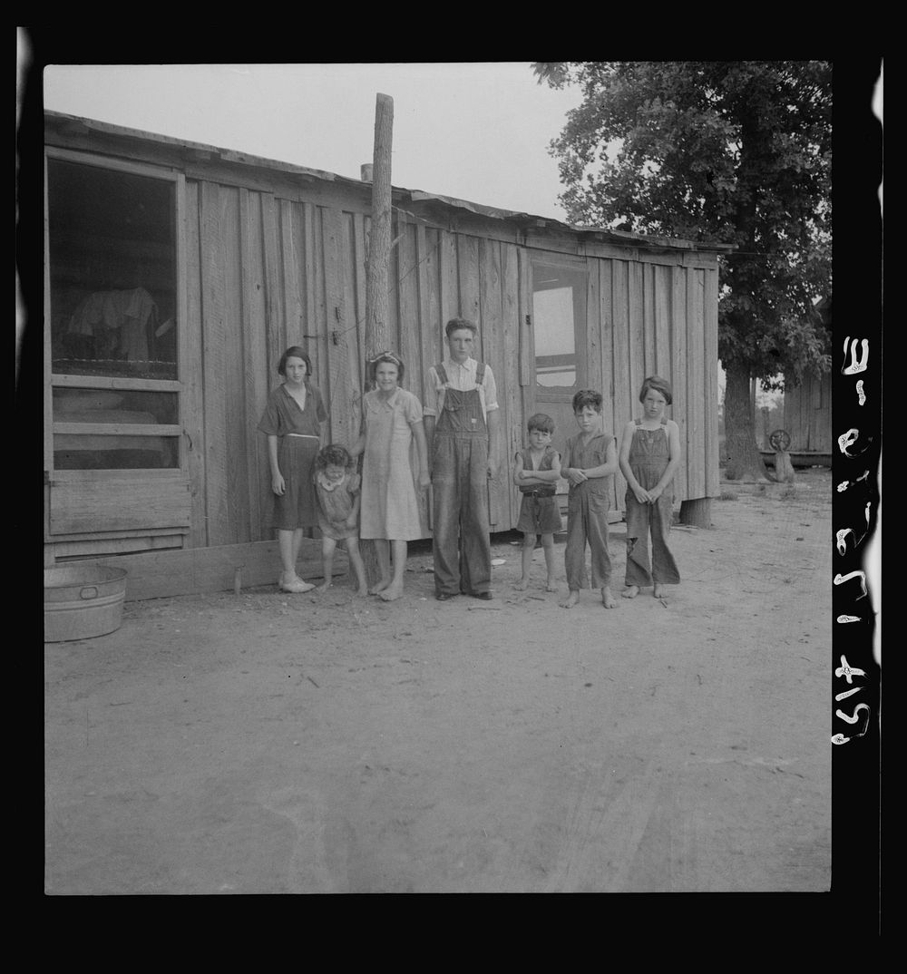 Part of a family of ten children who live and farm in the area which was flooded in the spring of 1937. They escaped in a…