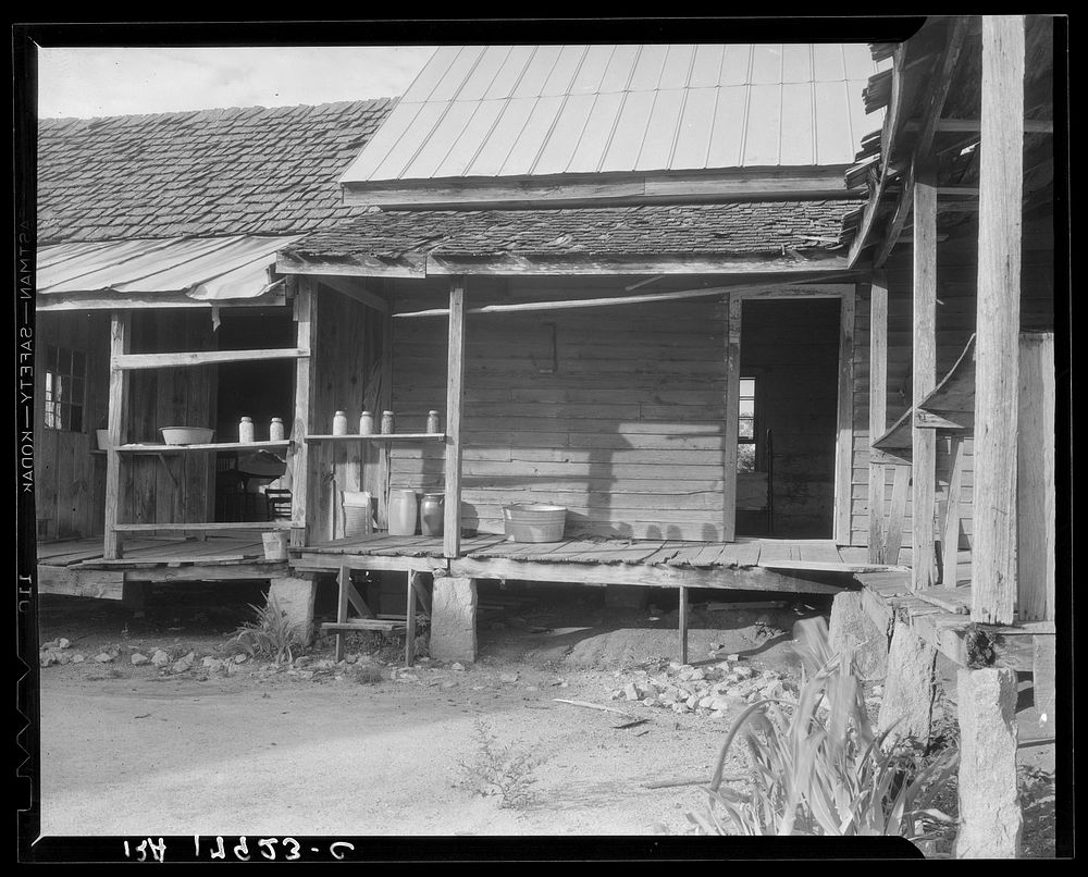 House in which cotton farmer has lived for fifty years. Macon County, Georgia. Sourced from the Library of Congress.
