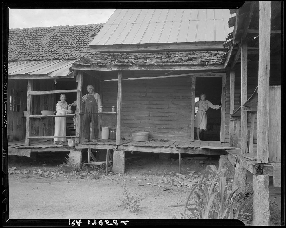 Home of farmer who has raised cotton for fifty years on his own land. Greene County, Georgia. Sourced from the Library of…