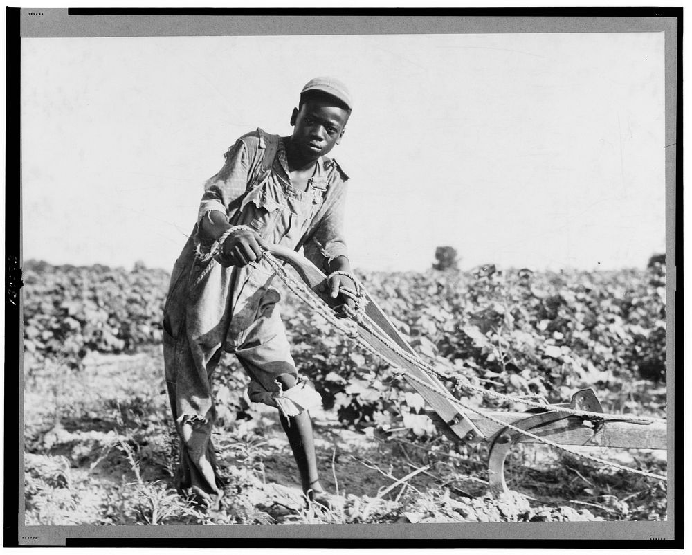Thirteen-year old sharecropper boy near Americus, Georgia. Sourced from the Library of Congress.