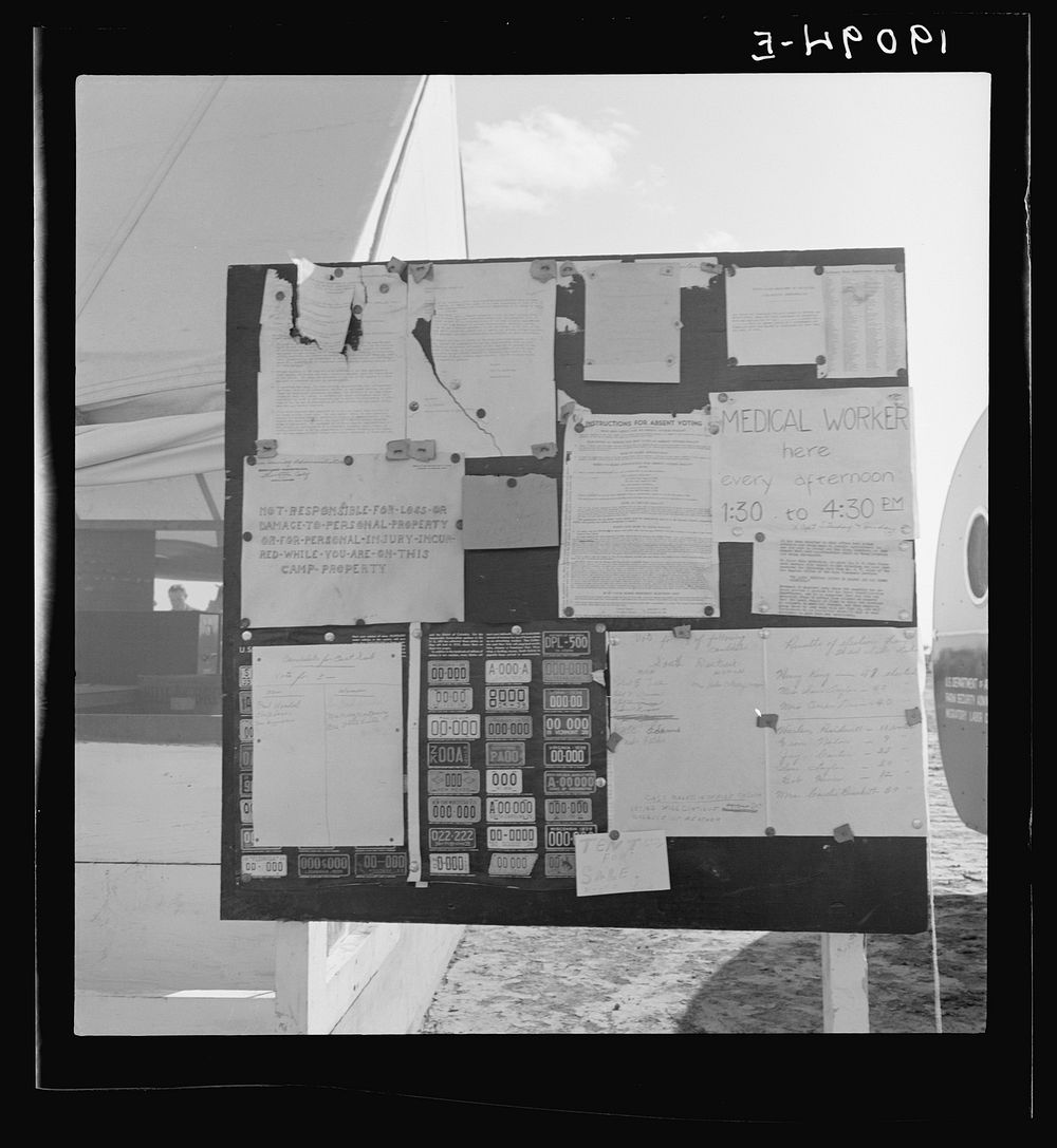 Calipatria, Imperial Valley. Farm Security Administration (FSA) migratory labor camp (emergency). Migratory workers, in camp…