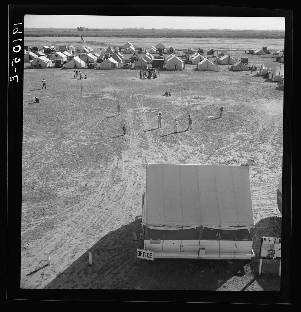 Farm Security Administration (FSA) migratory labor camp. Calipatria, Imperial Valley, California. Sourced from the Library…