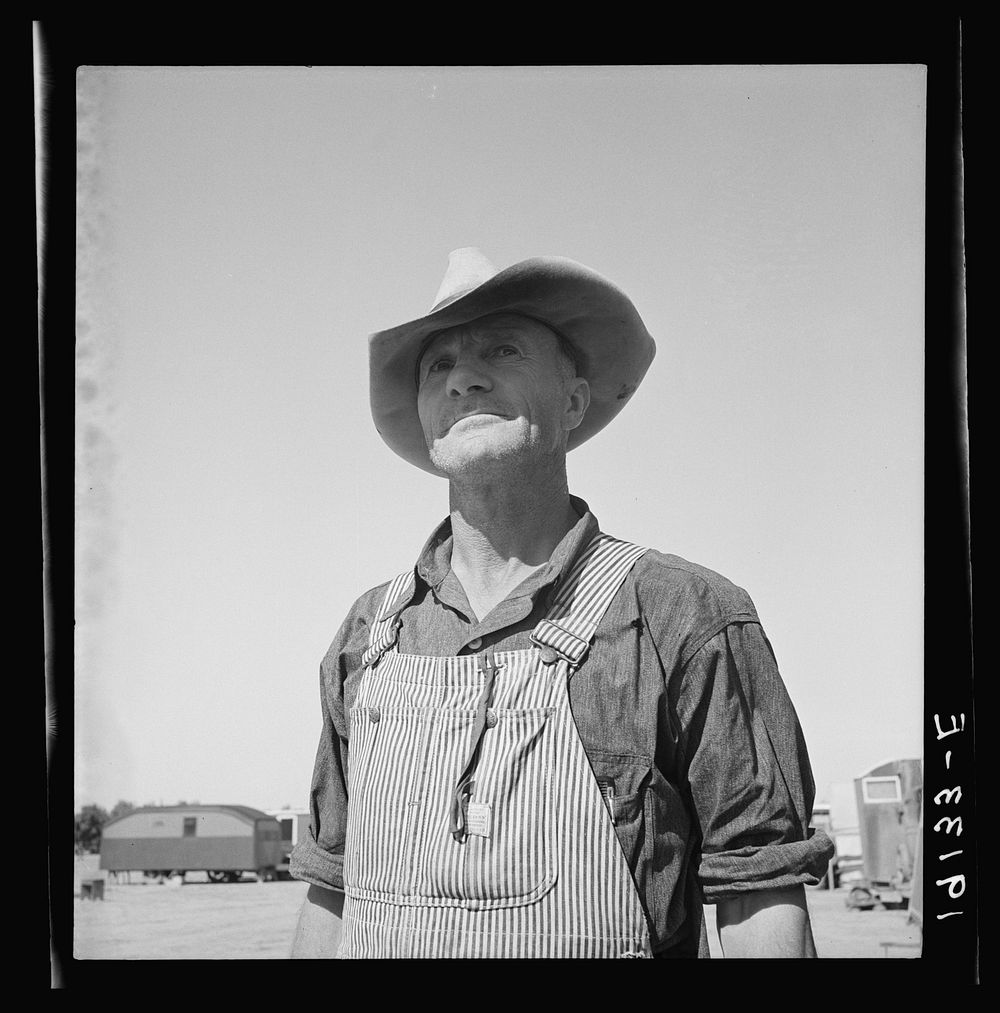 [Untitled photo, possibly related to: Nebraska farmer come to pick peas. Near Calipatria, California]. Sourced from the…