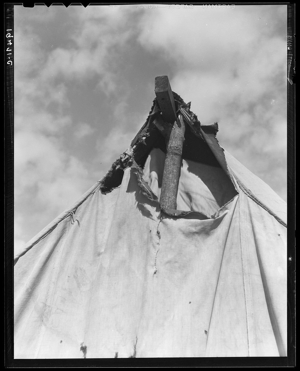 [Untitled photo, possibly related to: Pea picker's tent near San Jose, California]. Sourced from the Library of Congress.