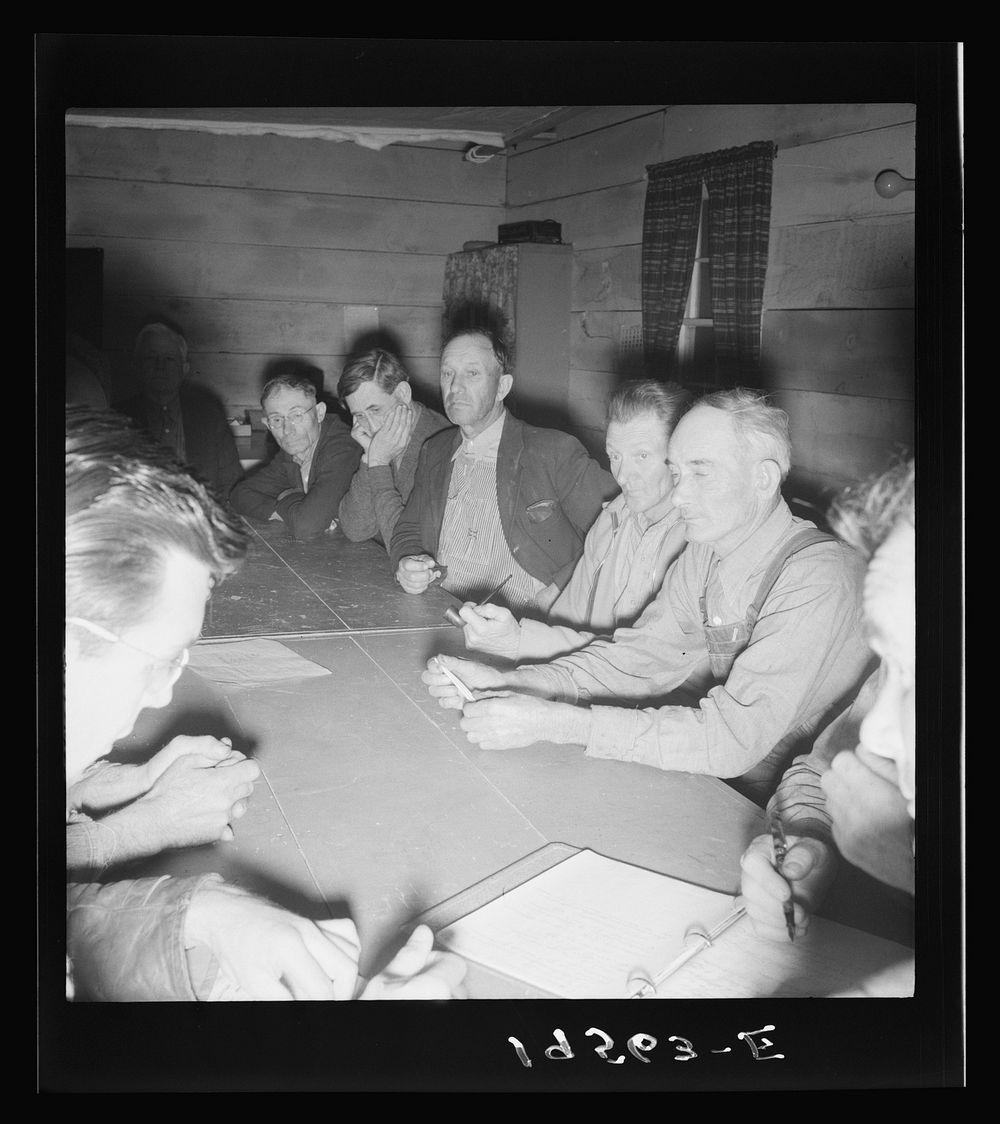 [Untitled photo, possibly related to: Farm Security Administration (FSA) camp for migratory agricultural workers.…