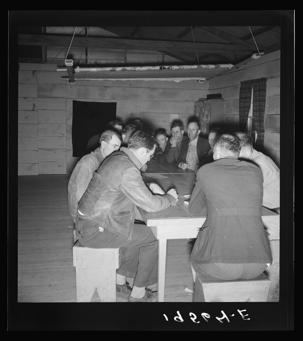 [Untitled photo, possibly related to: Farm Security Administration (FSA) camp for migratory agricultural workers.…