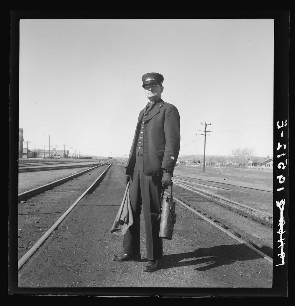 Brakeman on the Challenger. Nevada. Sourced from the Library of Congress.