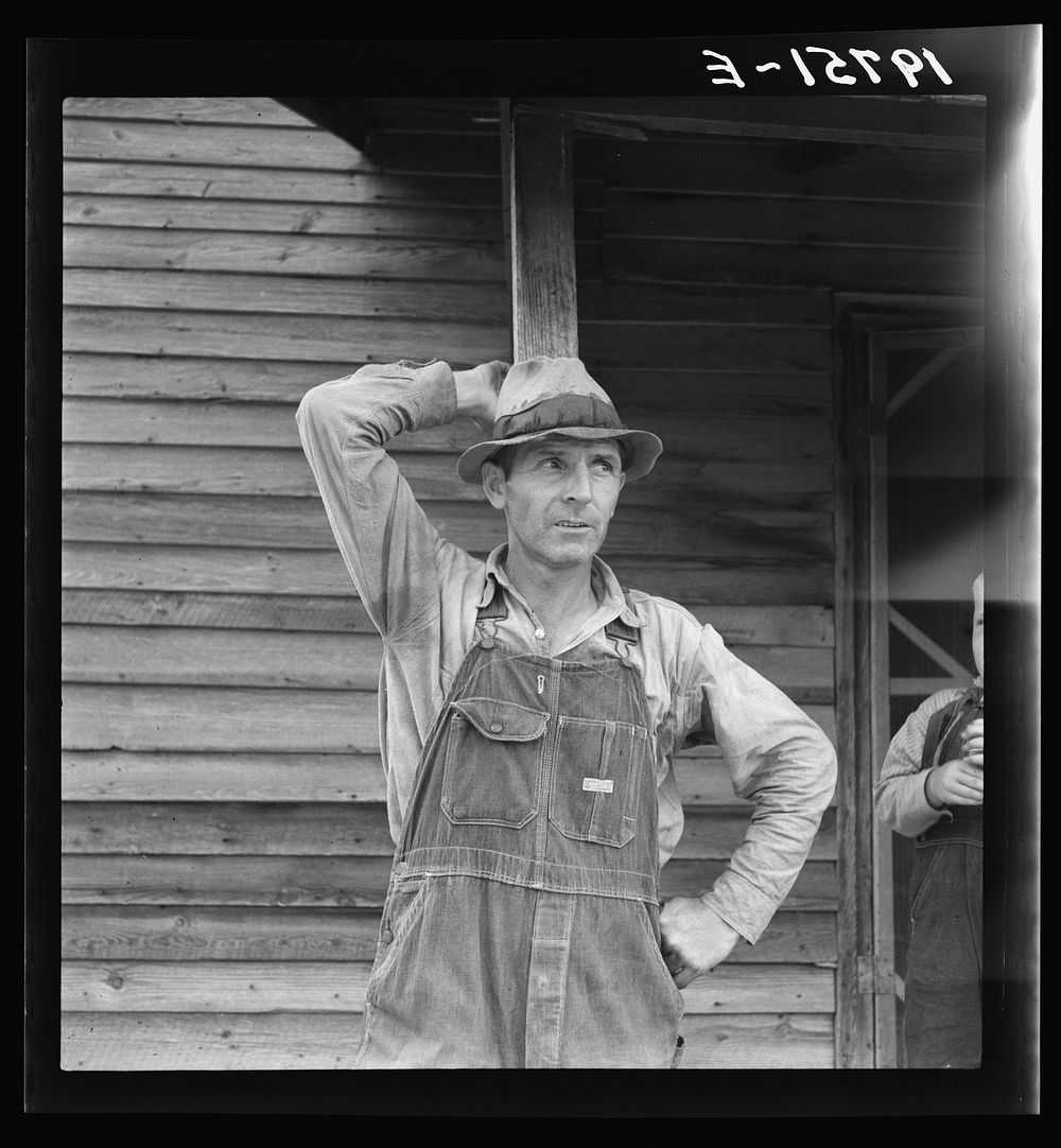 Tobacco sharecropper tells about his prospects. Person County, North Carolina. Sourced from the Library of Congress.