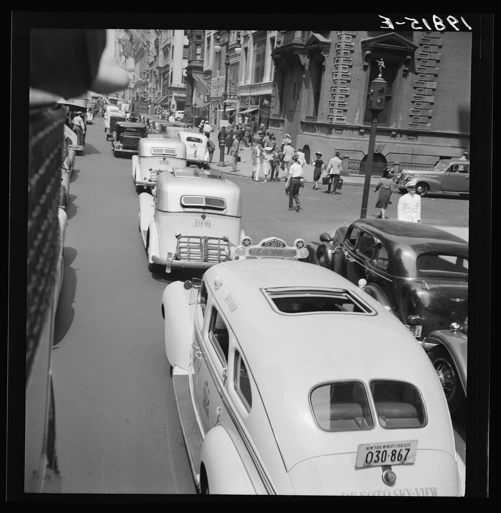 Fifth Avenue approaching 47th Street. New York City, New York. Sourced from the Library of Congress.