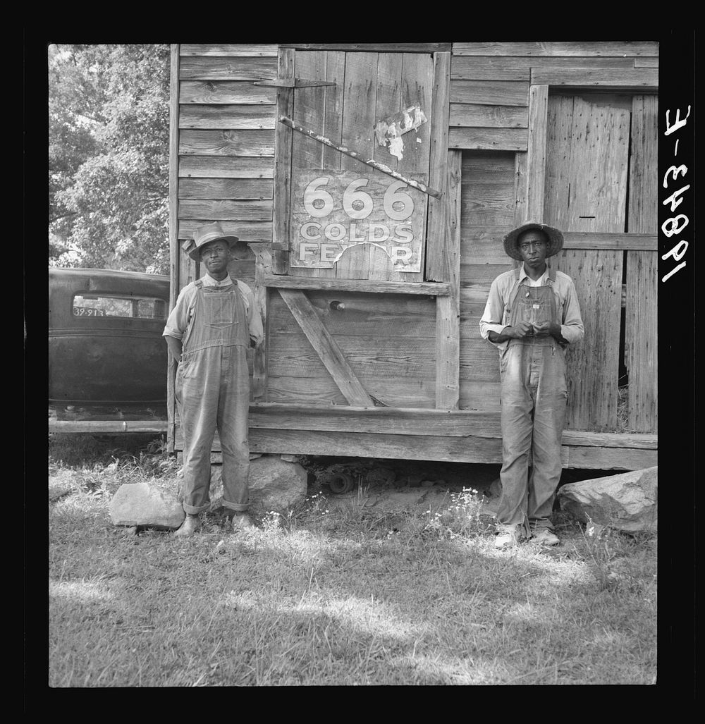 Two tenant farmers. Chatham County, North Carolina. Sourced from the Library of Congress.