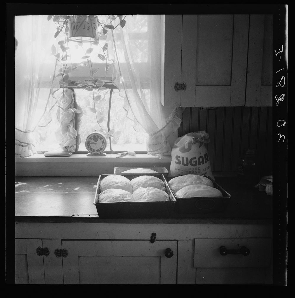 A corner of the (T.P.) Schrock kitchen in their new home. Washington, Yakima Valley. Sourced from the Library of Congress.
