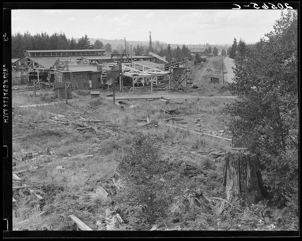 [Untitled photo, possibly related to: Mumby Lumber Mill, closed in 1938 after thirty-five years operation. Now being…