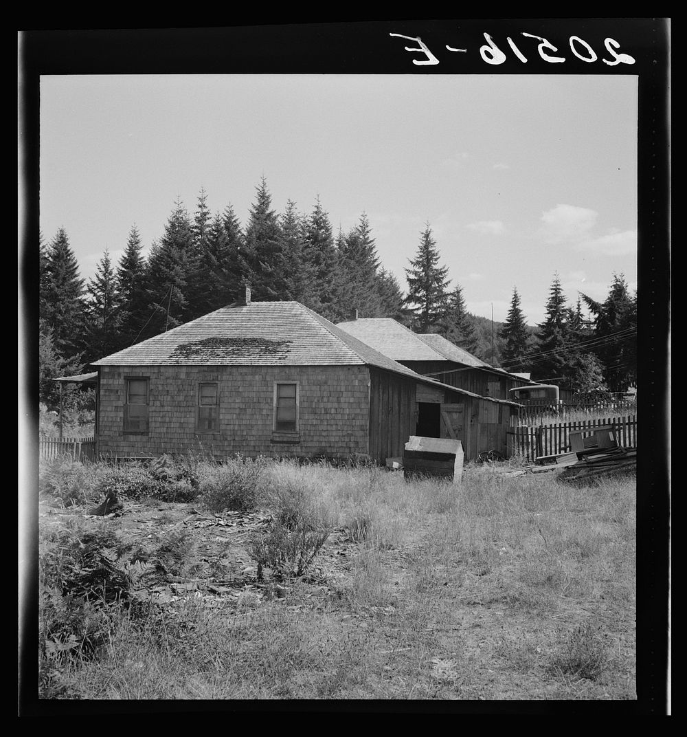 Untitled photo, possibly related to: Western Washington, Grays Harbor County, Malone, Washington. Company houses of closed…