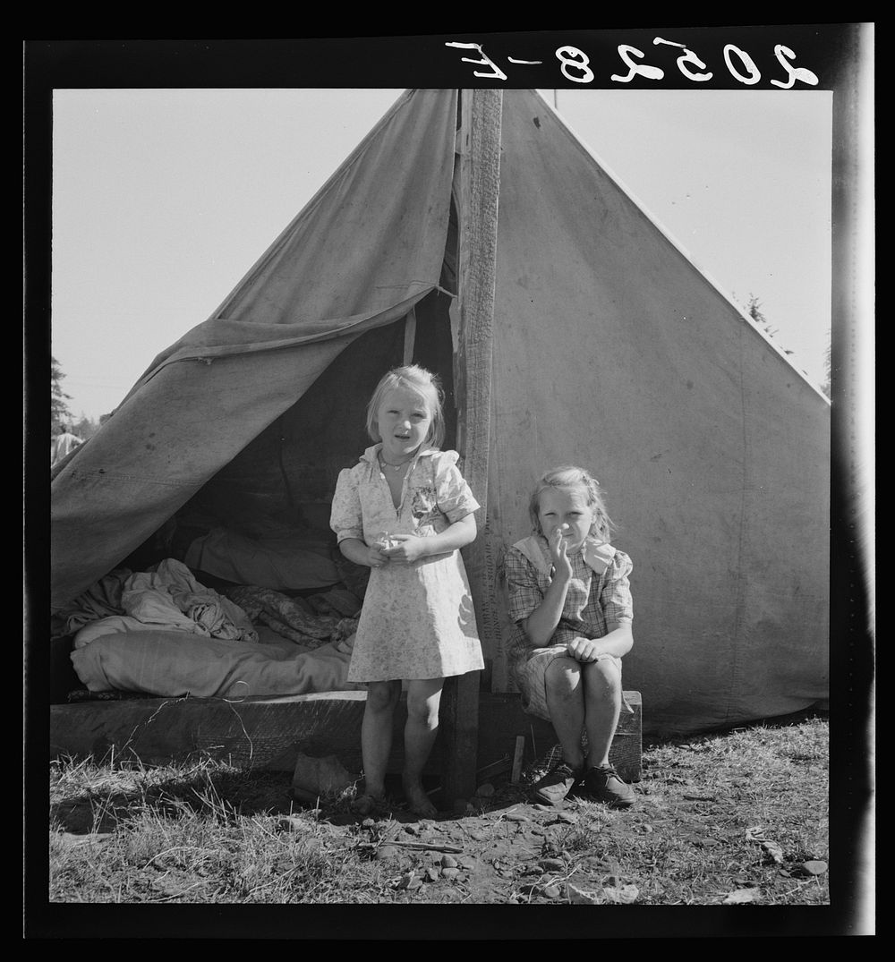 Untitled photo, possibly related to: Bean pickers' camp in grower's yard. No running water. Marion County, near West…