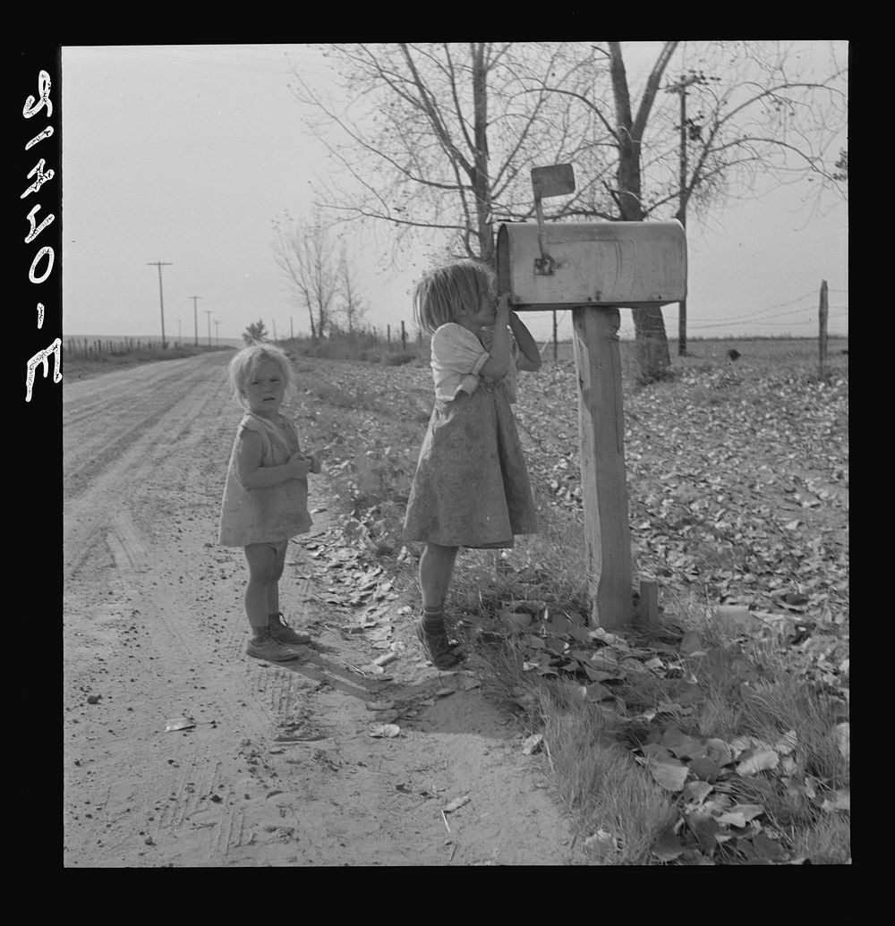 Rural children at R.F.D. box, near Fruitland, Idaho by Dorothea Lange
