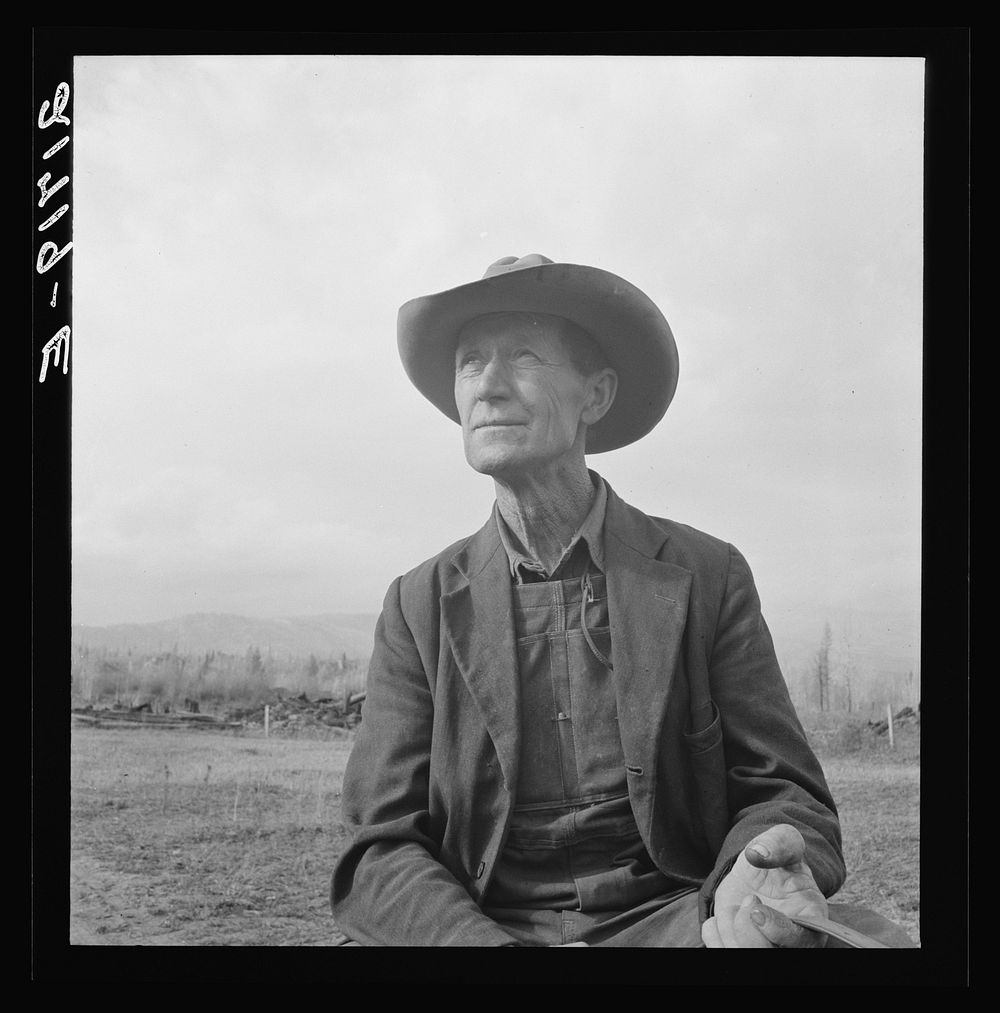 Farmer from Nebraska now developing eighty-acre stump farm. Bonner County, Idaho. See general caption 50. Sourced from the…