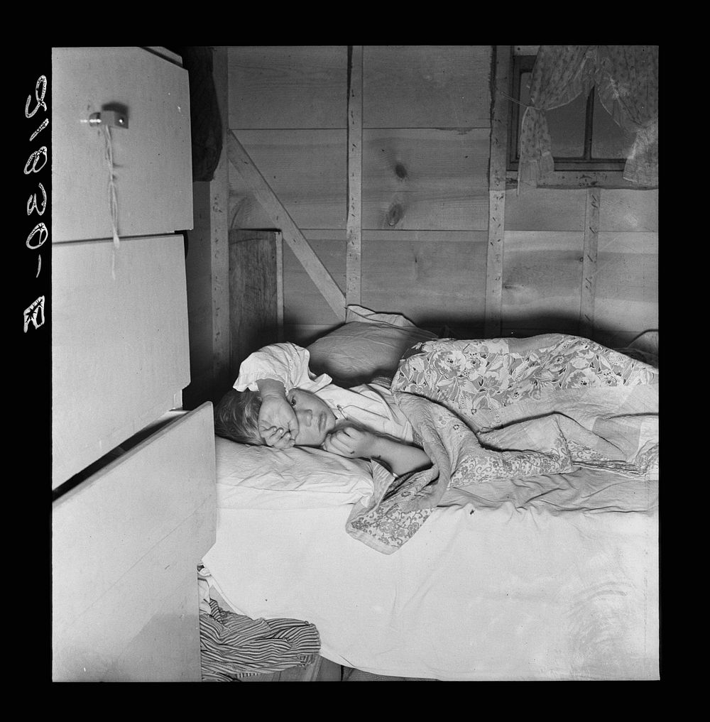Sick child of young couple who migrated to Oregon from Amarillo, Texas, five months ago. Their home is now this house…