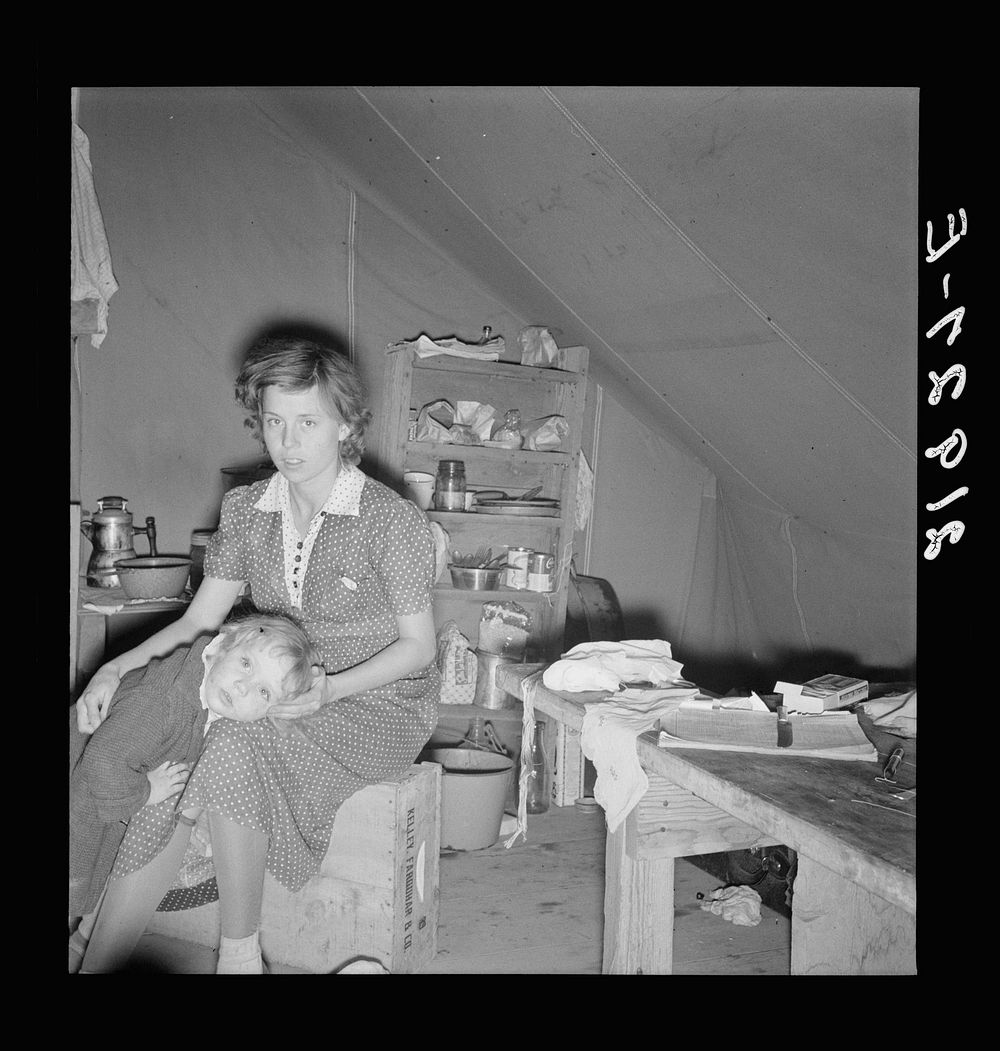 [Untitled photo, possibly related to: Young mother, aged twenty-two, has one little girl three years old. Merrill, Klamath…