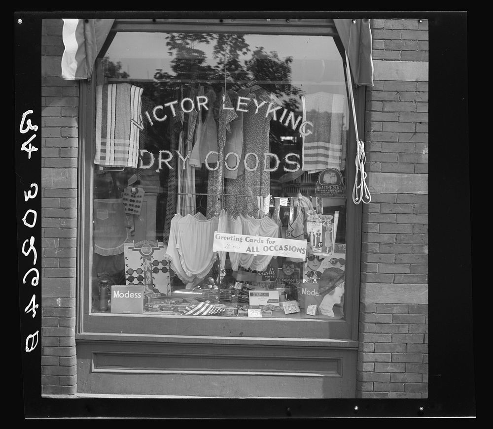 Shop window. L Street N.W., Washington, D.C. by Russell Lee