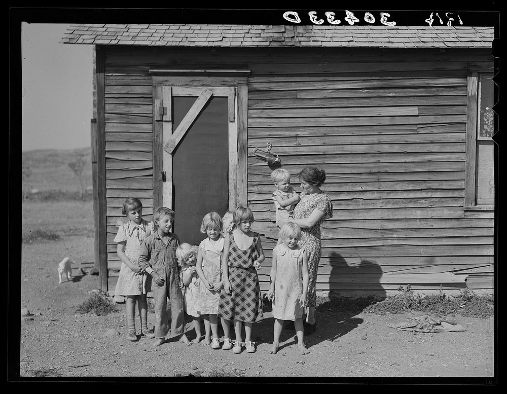 Family of Olaf Fugelberg, farmer. Williams County, North Dakota by Russell Lee
