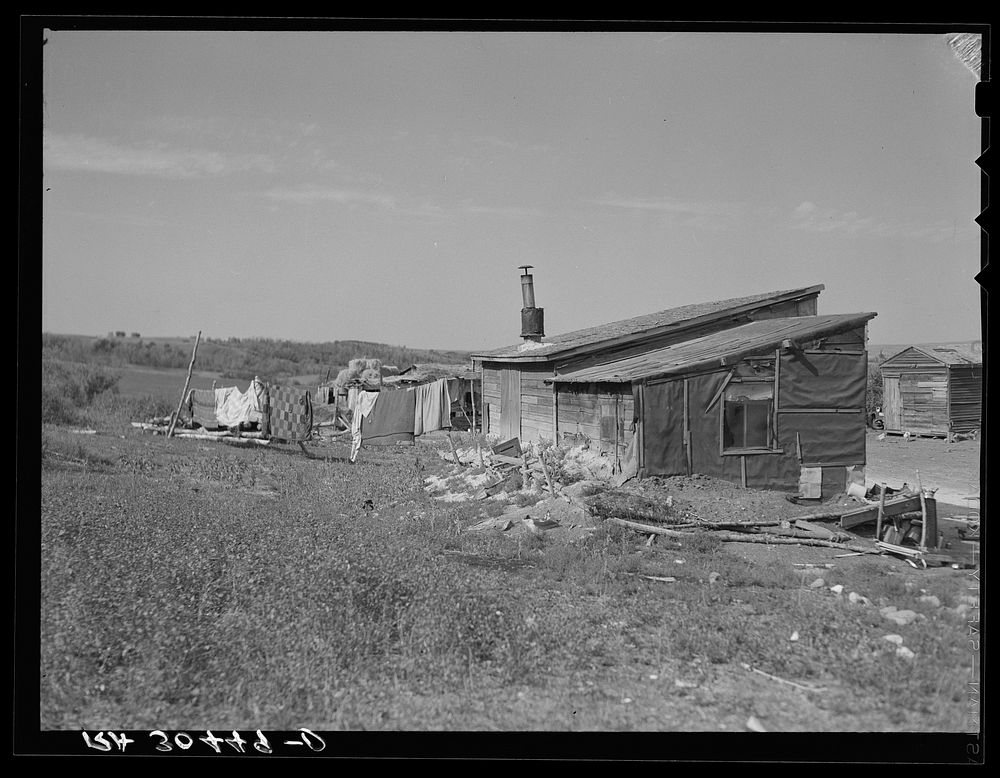 Farmhouse near Wheelock, North Dakota by Russell Lee