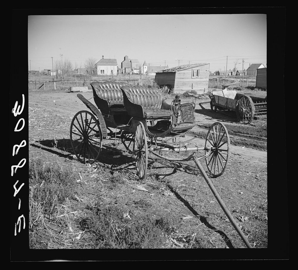 [Untitled photo, possibly related to: Old surrey. Des Lacs, North Dakota] by Russell Lee
