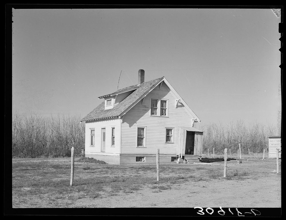 Home of Mr. Jorgenson, farmer in Divide County. North Dakota by Russell Lee