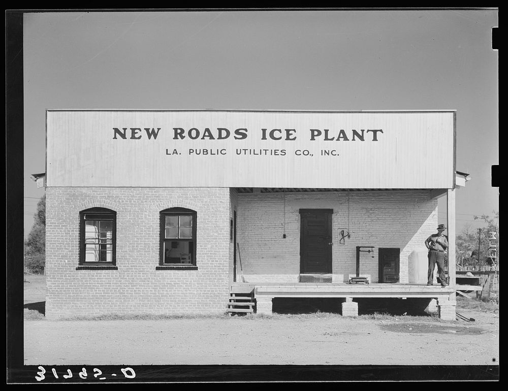 Ice plant. New Roads, Louisiana by Russell Lee