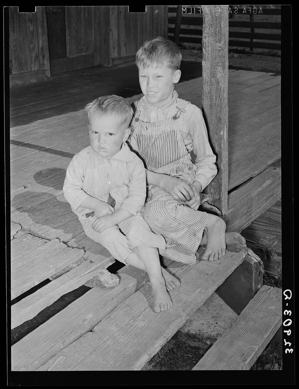 Farm children. San Augustine County, Texas. These children all have hookworm by Russell Lee