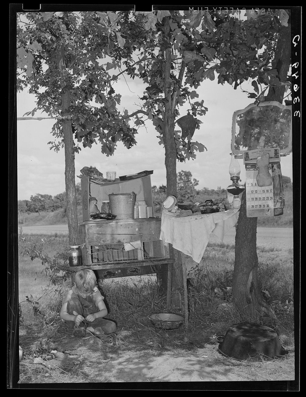 Family camped open Spiro, Oklahoma. Free Photo rawpixel