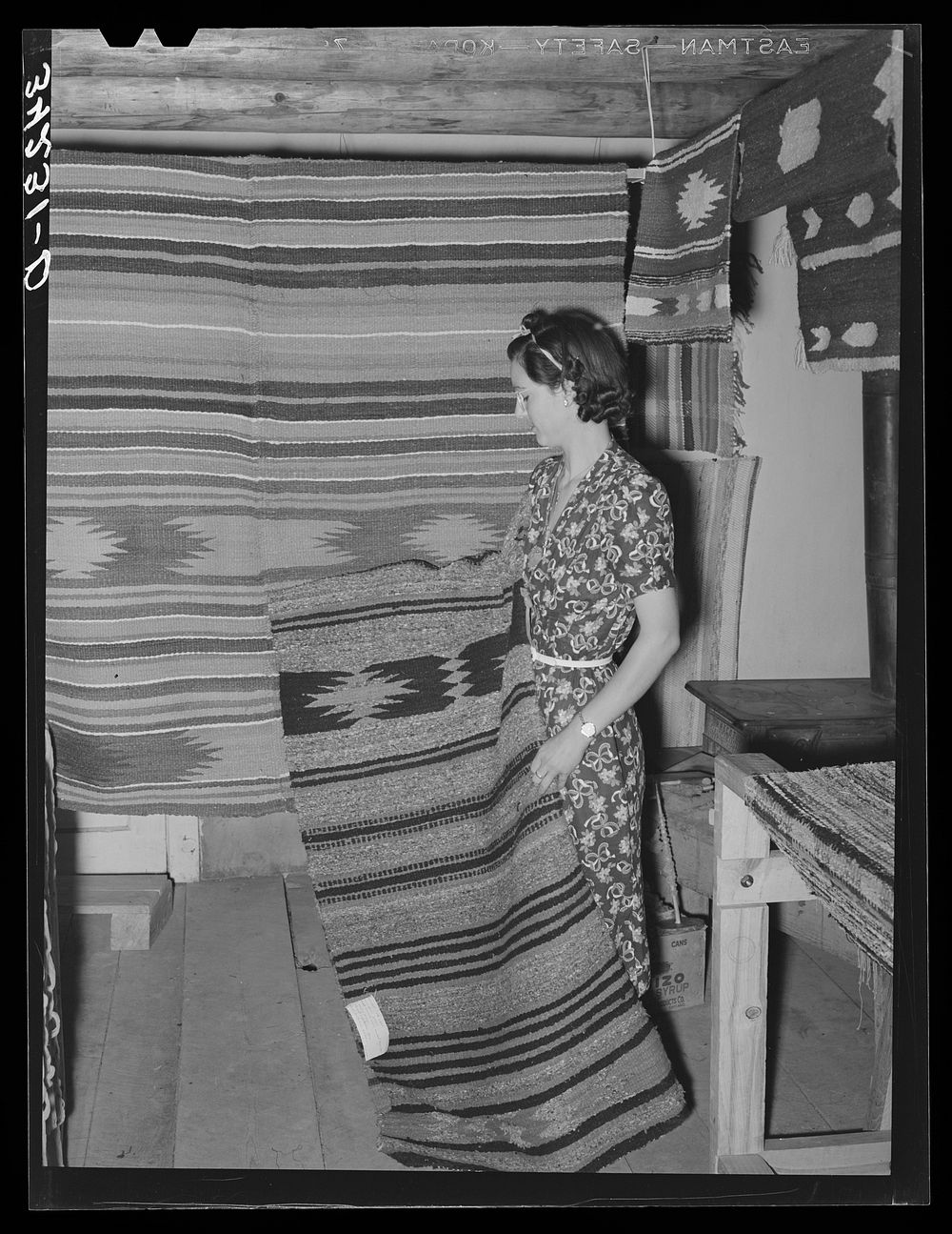 WPA (Works Progress Administration/Work Projects Administration) project supervisor displaying some of the articles made at…