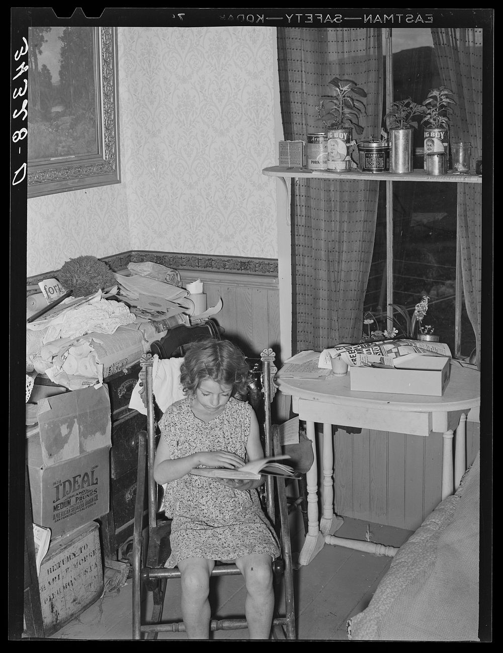 Corner of room in farm home of FSA (Farm Security Administration) client near Bradford, Vermont. Orange County by Russell Lee
