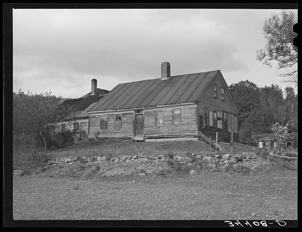 Home of FSA (Farm Security Administration) client. Orange County near Bradford, Vermont by Russell Lee