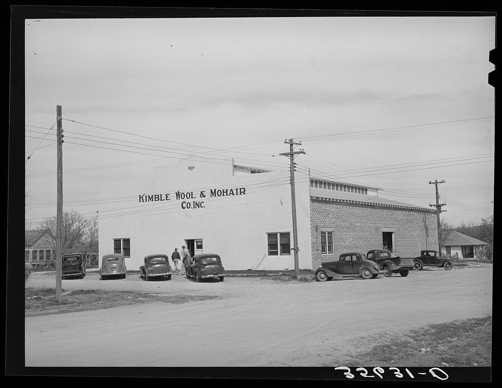 Warehouse of the Kimble County Wool and Mohair Company. Junction, Texas by Russell Lee