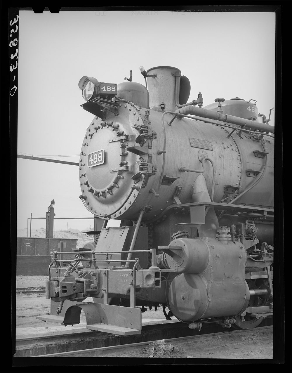 Detail of switch engine in the yards at Big Spring, Texas by Russell Lee