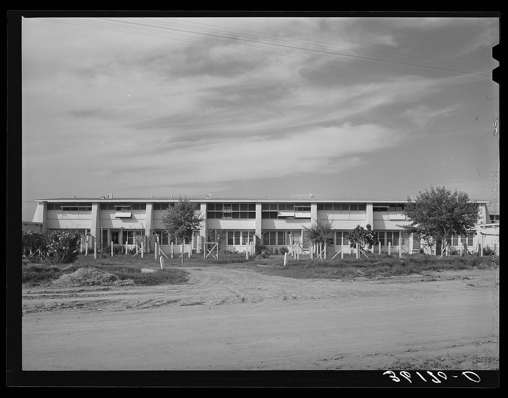 Apartment house at the Arizona part-time farms. Chandler Unit, Maricopa County, Arizona by Russell Lee
